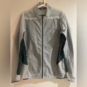 Arcteryx Mens Jacket Medium White Green ZIP Incendo SL Superlight Windbreaker